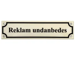 Emaljskylt - Reklam Undanbedes