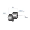 Excenter vid 150 c/c blandare till 160 c/c blandarfäste 2-pack, krom