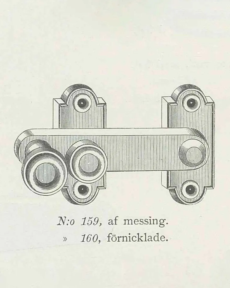Fönsterklinka/ Skåpvred - Næsman N:o 159 mässing