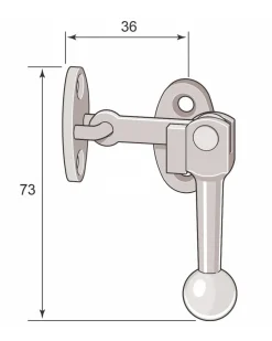 Fönsterlås - Næsman N:o 799 mässing
