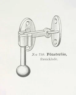 Fönsterlås - Næsman N:o 799 nickel