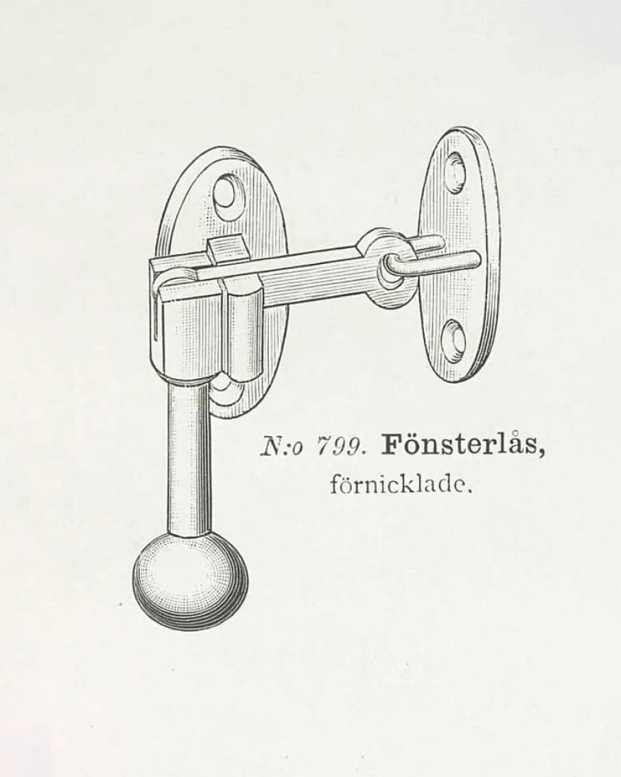 Fönsterlås - Næsman N:o 799 nickel