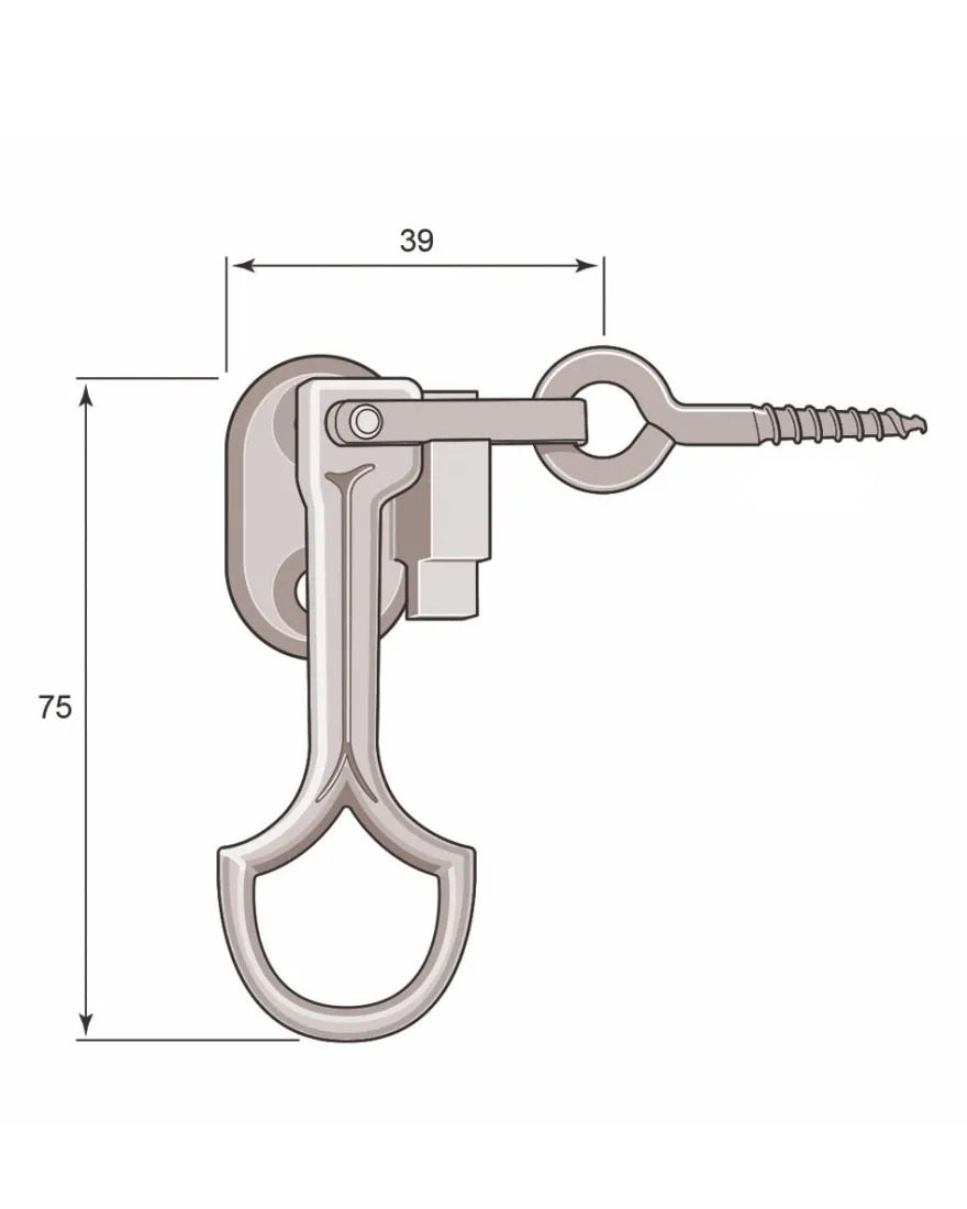Fönsterlås - Priorverken 138 nickel