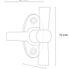Fönstervred/Skåpvred - Torsgatan mässing/ebenholts