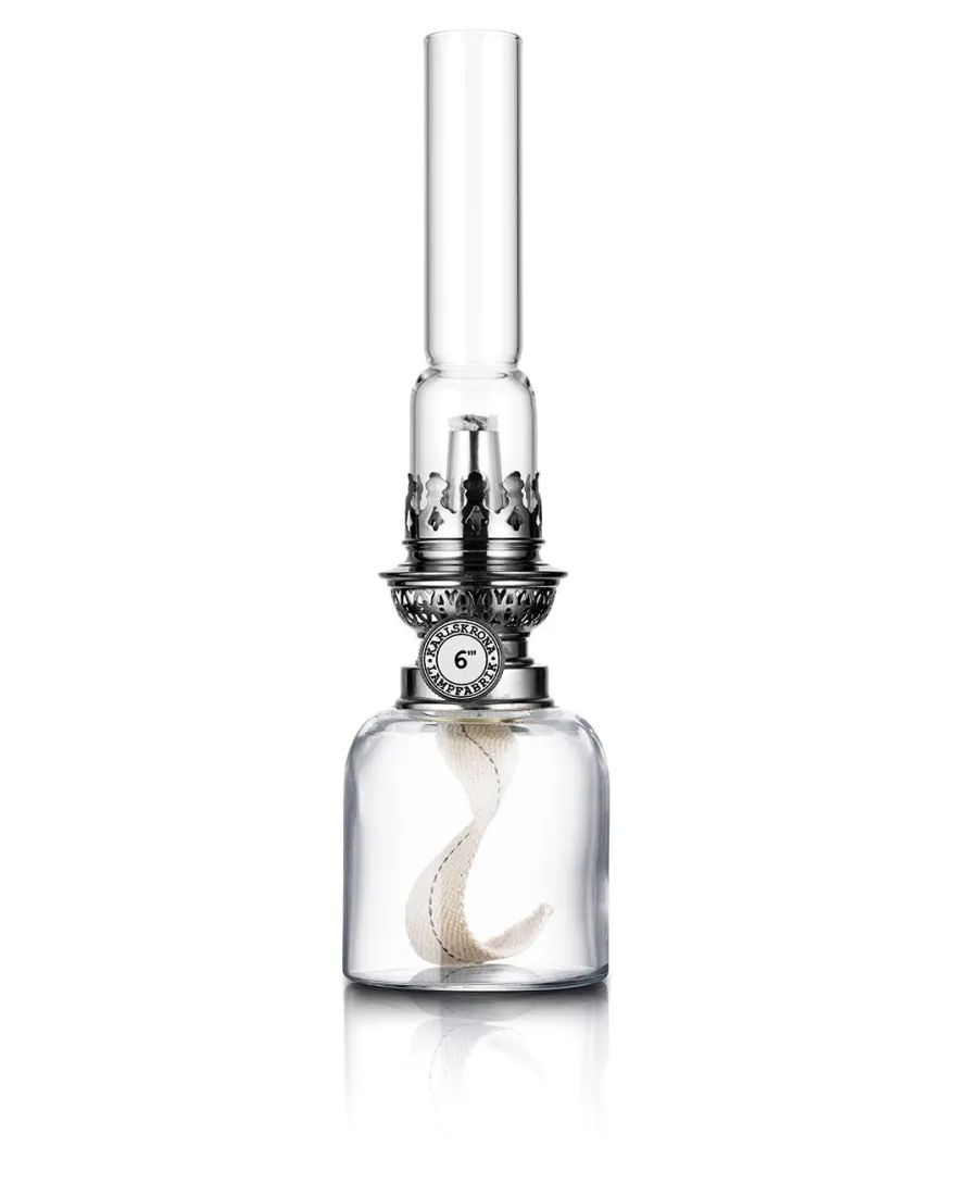 Fotogenlampa - Koholmen, nickel klarglas