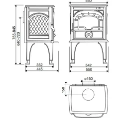 Gjutjärnskamin - Kamin Dovre 425 CB