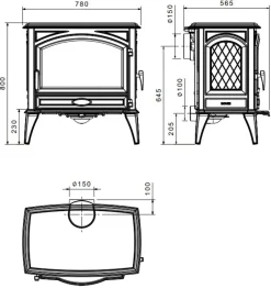 Gjutjärnskamin - Kamin Dovre 760 WD