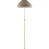 Golvlampa - Edfelt mässing, beige skärm