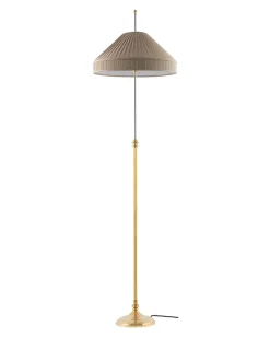 Golvlampa - Edfelt mässing, beige skärm