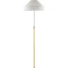 Golvlampa - Edfelt mässing, vit skärm