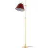 Golvlampa - Gullberg mässing, röd skärm