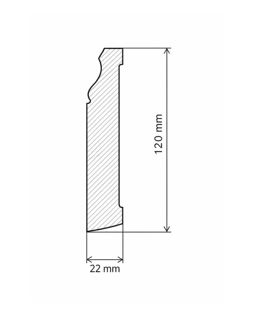 Golvsockel - Klassisk 120 mm