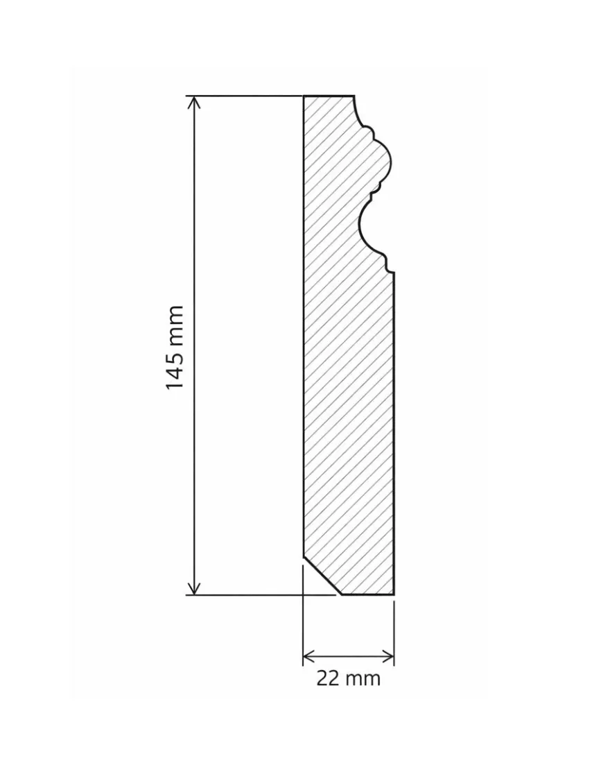 Golvsockel - Mäster 145 mm