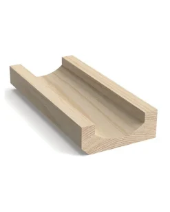 Hängränna av trä - Rektangulär, furu 45 x 120 mm
