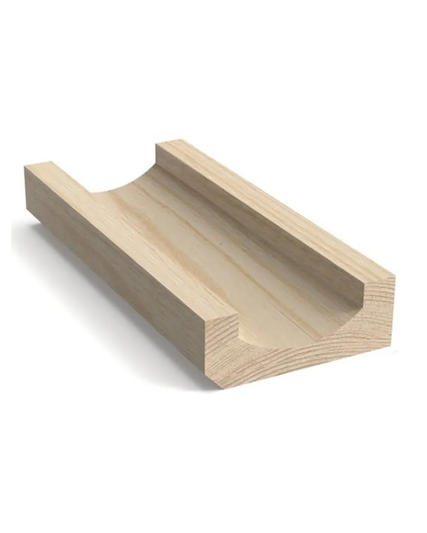 Hängränna av trä - Rektangulär, furu 45 x 120 mm