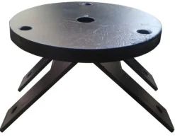 Hörnfäste svart metall - Stallampa & gårdslampa
