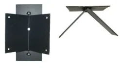 Hörnfäste svart metall - Stallampa & gårdslampa