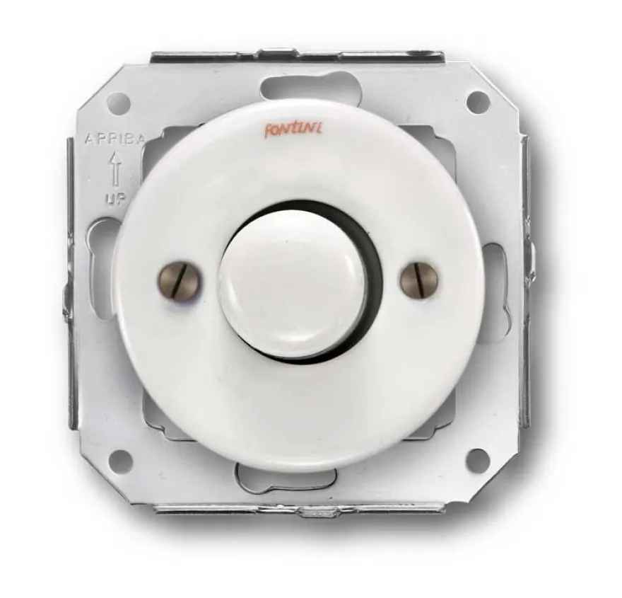 Insats dimmer universal LED 4-100W vitt porslin - Fontini infällt