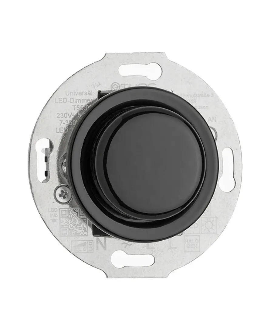 Insats universaldimmer PRO LED svart porslin - THPG infällt