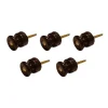 Isolatorknopp - Brun porslin/mässing 5-pack