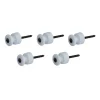 Isolatorknopp - Porslin/Antik Mässing 5-pack