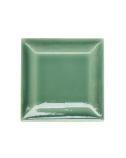 Kakel Bristol - Fasad kant 7,5 x 7,5 cm akvagrön, krackelerat