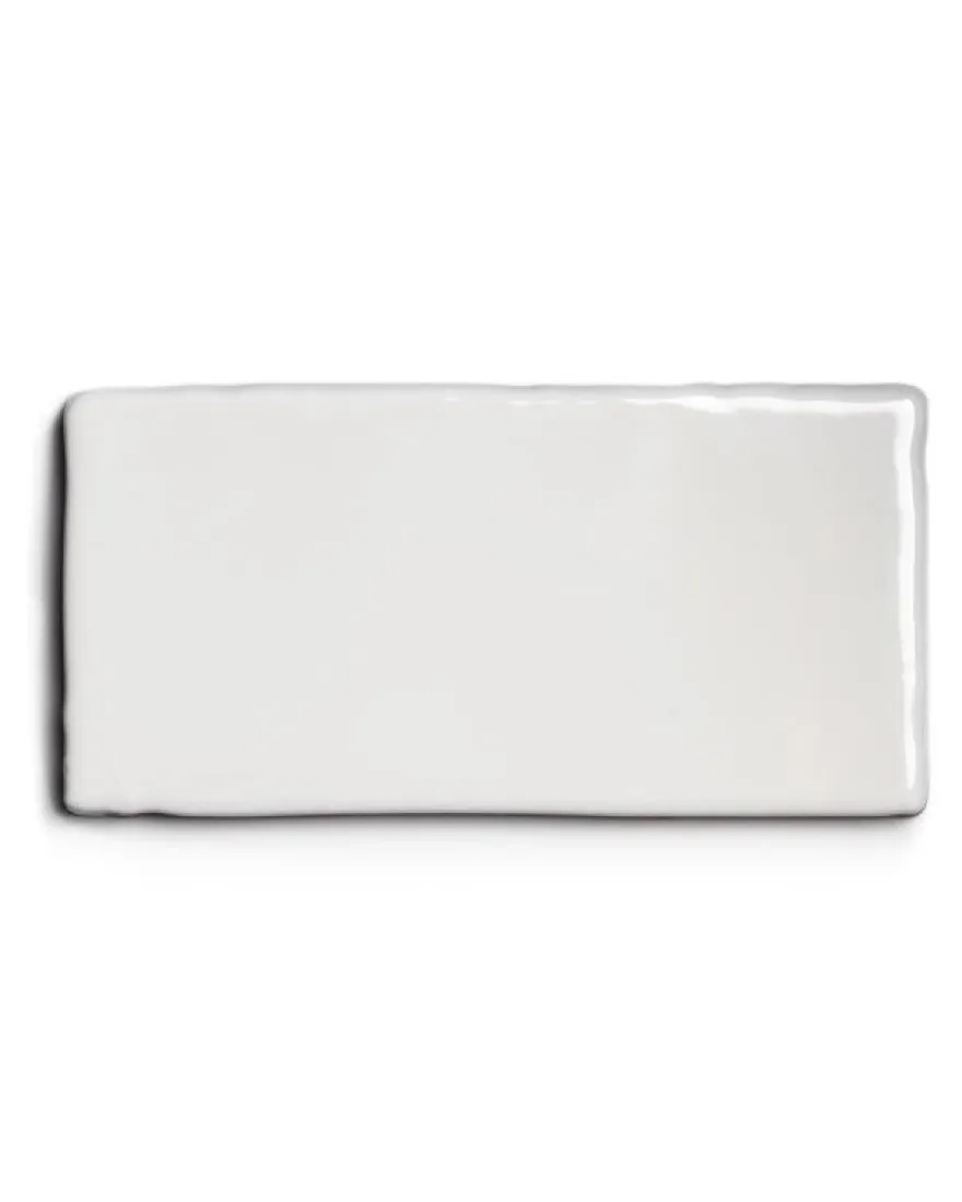 Kakel Mayfair - Elfenbensvit Halftile 7,5 x 15 cm blank, lätt vågigt