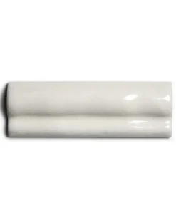 Kakel Mayfair - Krackelerad antikvit bröstlist 5 x 15 cm blank, lätt vågigt