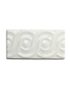 Kakel Victoria - Bård öglor 7,5 x 15 cm elfenbensvit, blank