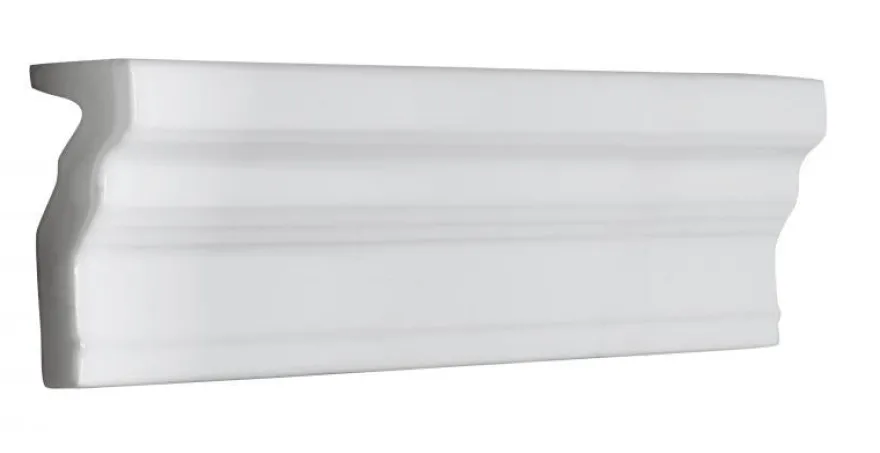 Kakel Victoria - Bröstlist 5 x 20 cm klassisk - vit, blank