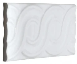 Kakel Victoria - Dekorlist bård öglor 7,5 x 15 cm vit, blank