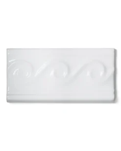 Kakel Victoria - Dekorlist våg 7,5 x 15 cm vit