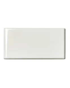 Kakel Victoria - 7,5 x 15 cm elfenbensvit bullnose kortsida