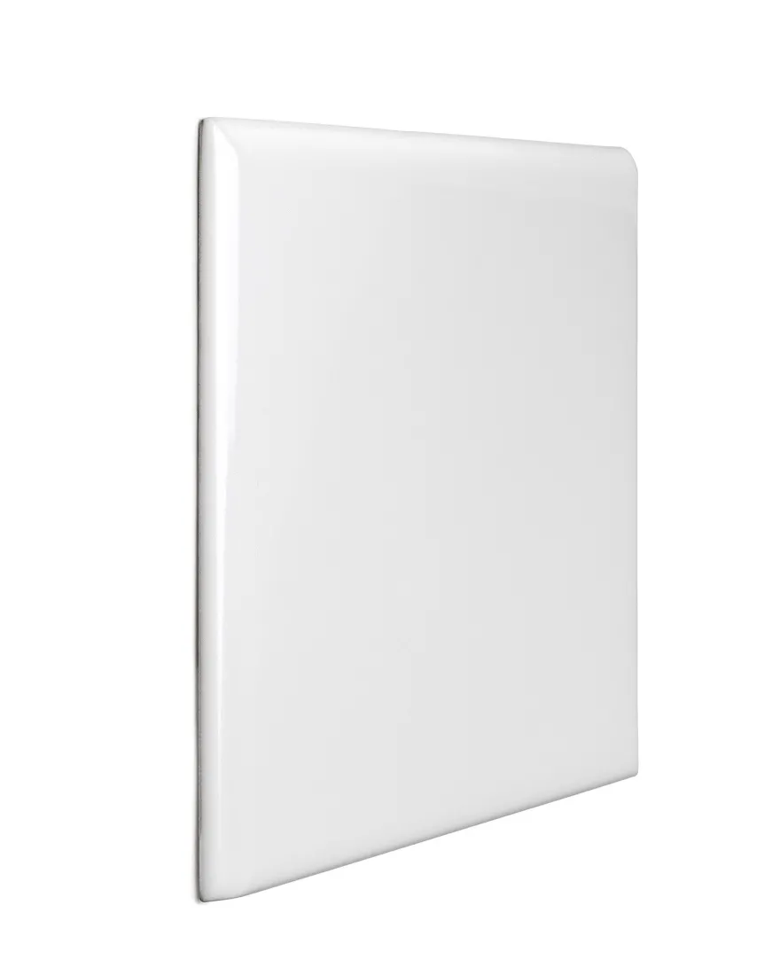 Kakel Victoria - 15 x 15 cm vit bullnose hörn
