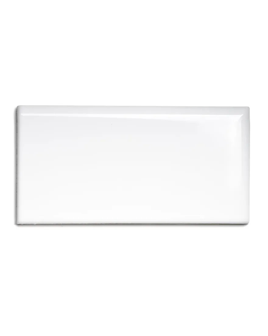 Kakel Victoria - 7,5 x 15 cm vit bullnose höger hörn