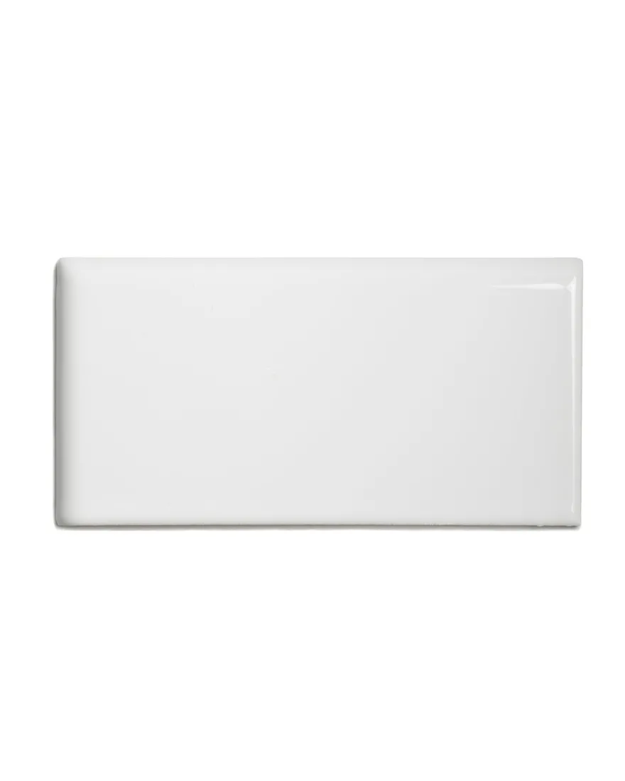 Kakel Victoria - 7,5 x 15 cm vit bullnose vänster hörn