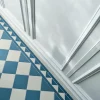 Klinkerfris - 150 mm ljusblå/vit