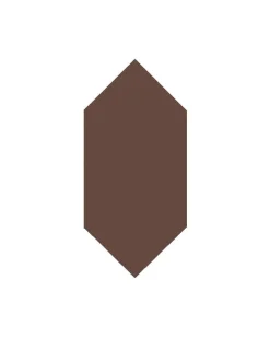 Klinker - Hexagondiamant 7 x 15 cm chokladbrun