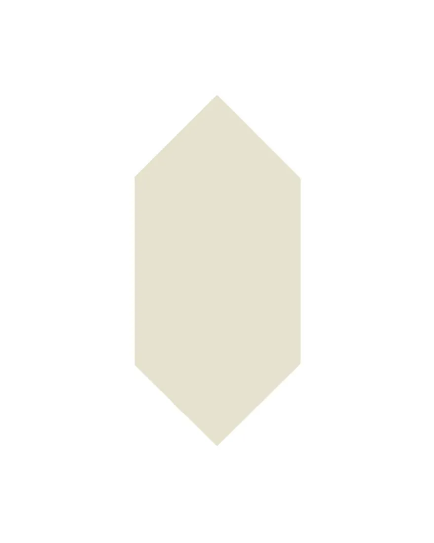 Klinker - Hexagondiamant 7 x 15 cm gulvit