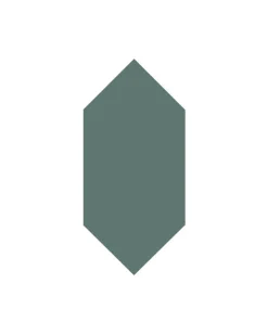 Klinker - Hexagondiamant 7 x 15 cm mörkgrön