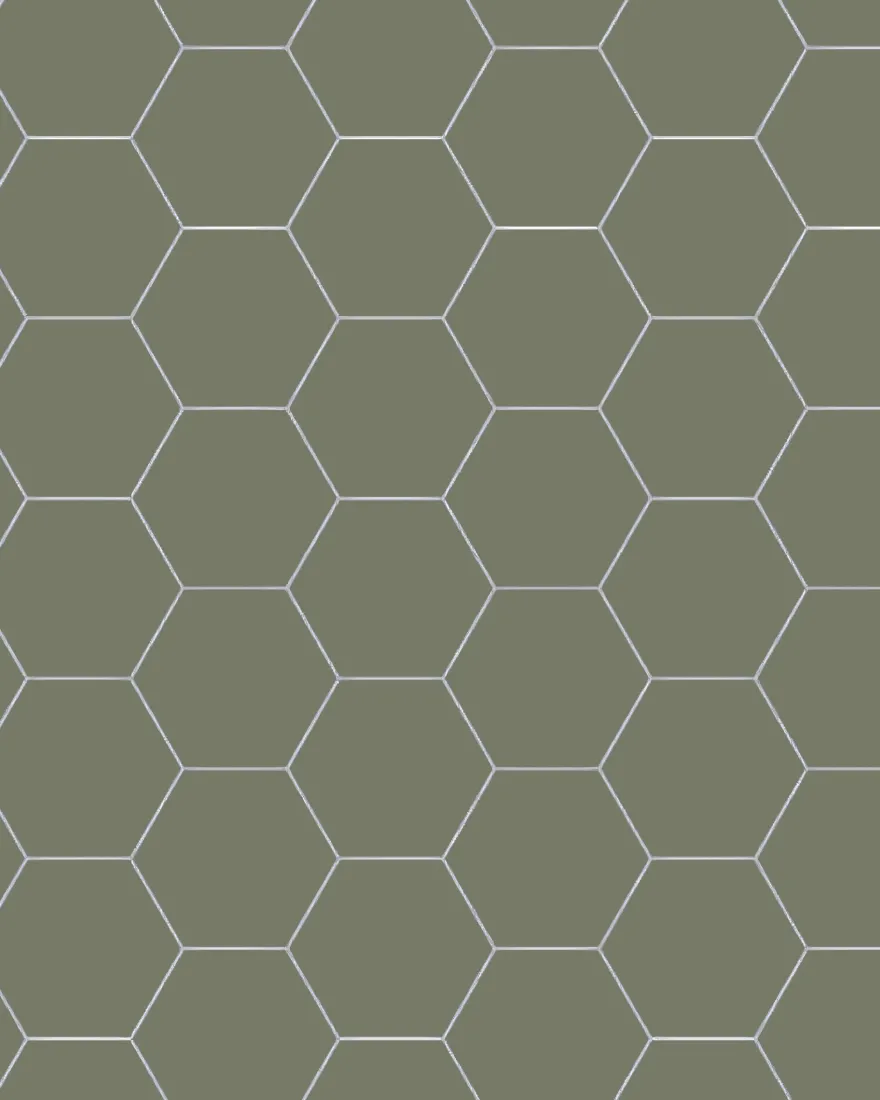 Klinker - Hexagon 10 x 10 cm Australia green