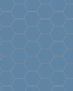 Klinker - Hexagon 10 x 10 cm blå