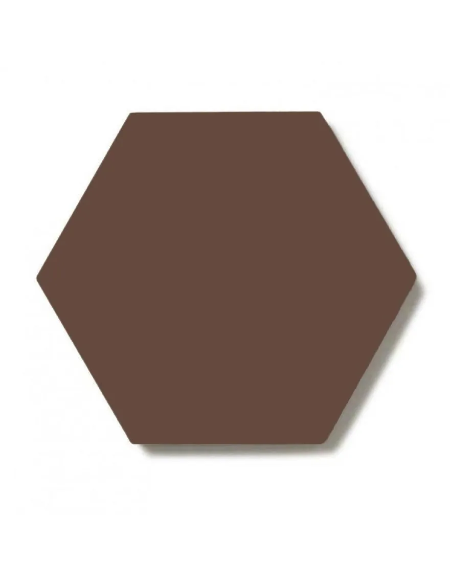 Klinker - Hexagon 15 x 15 cm chokladbrun