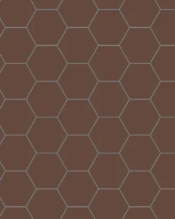 Klinker - Hexagon 10 x 10 cm chokladbrun