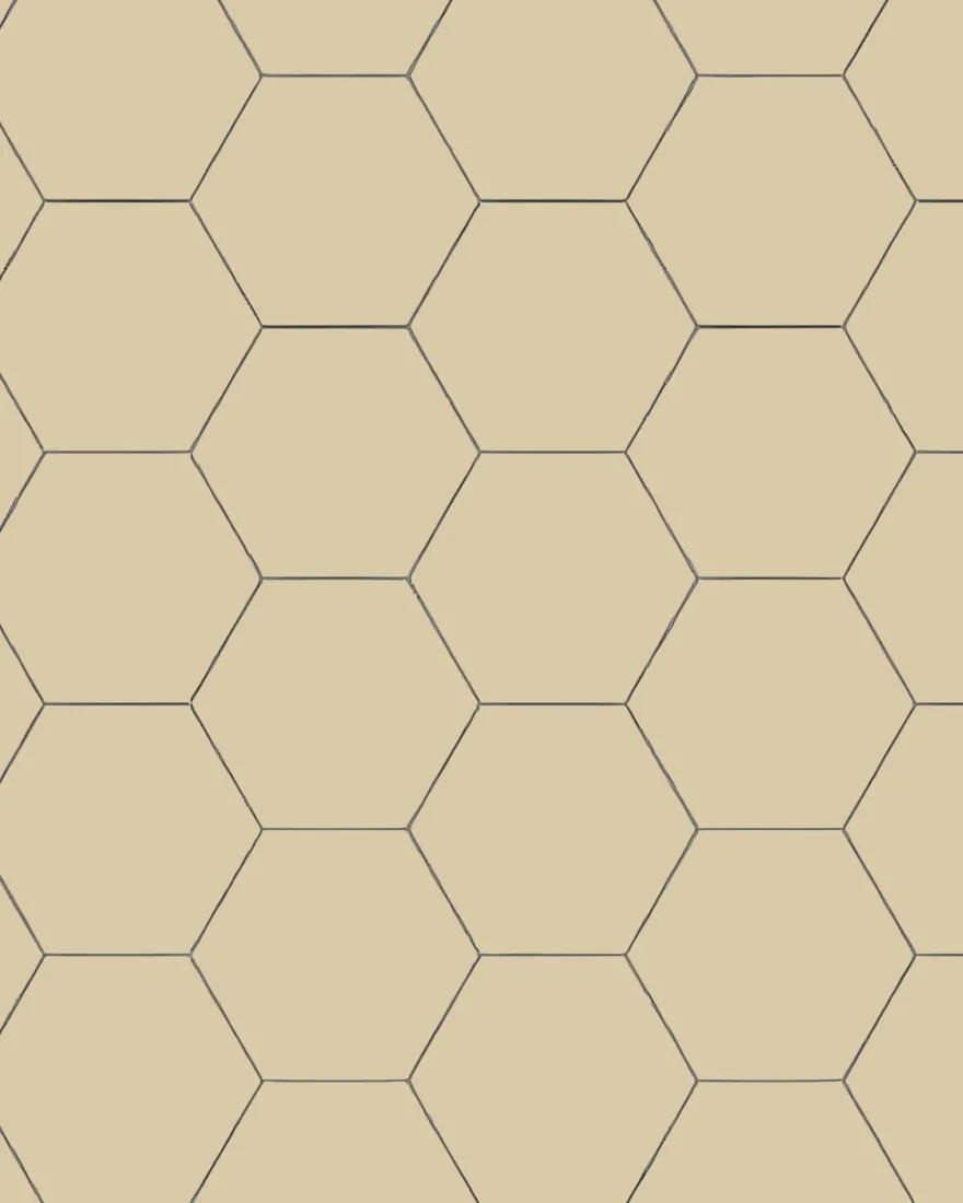 Klinker - Hexagon 15 x 15 cm elfenben