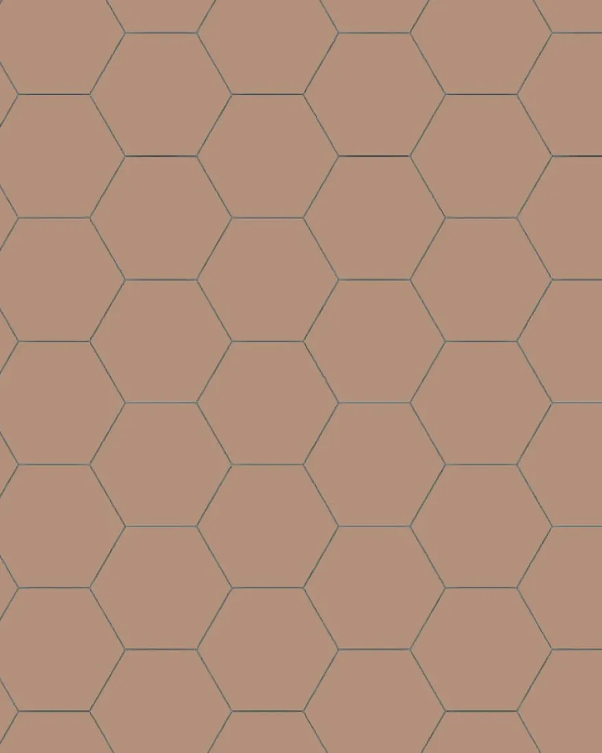 Klinker - Hexagon 10 x 10 cm gammelrosa