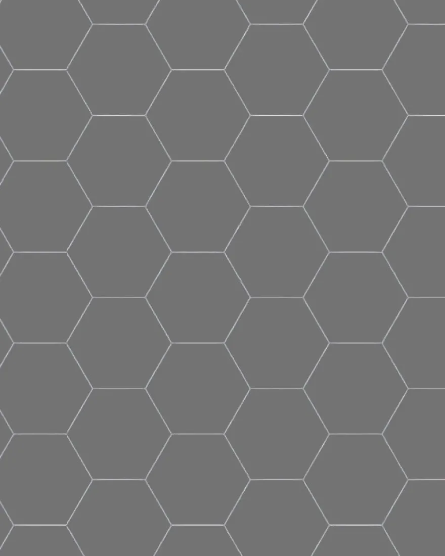 Klinker - Hexagon 10 x 10 cm grafitgrå
