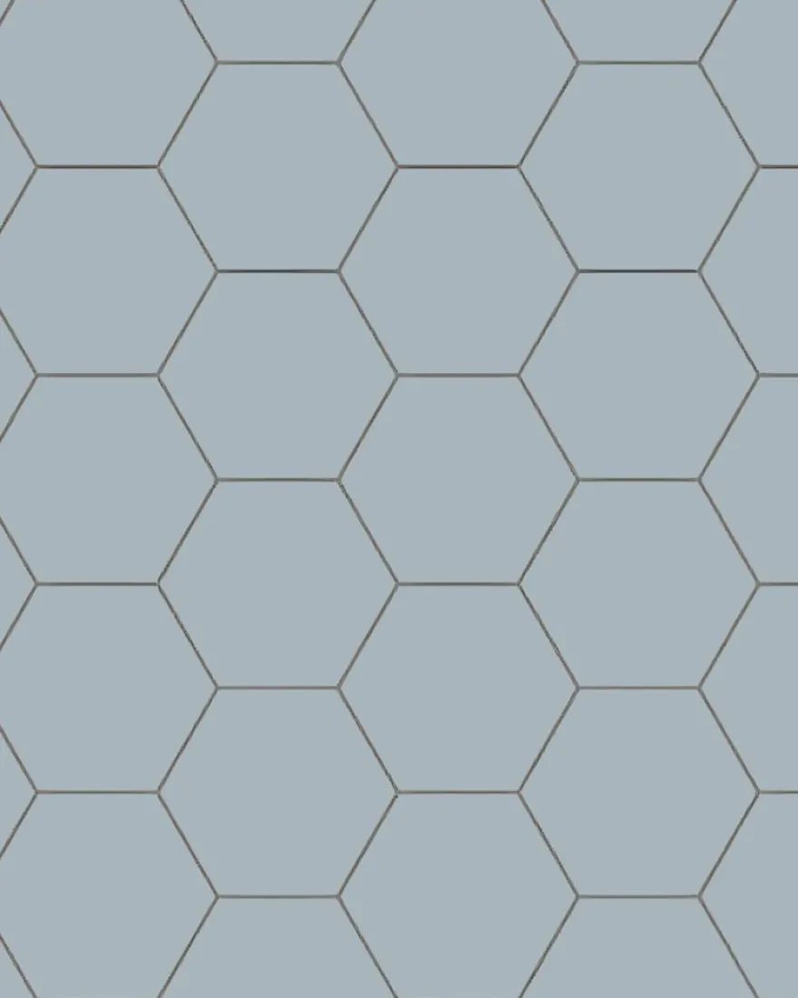 Klinker - Hexagon 15 x 15 cm gråblå