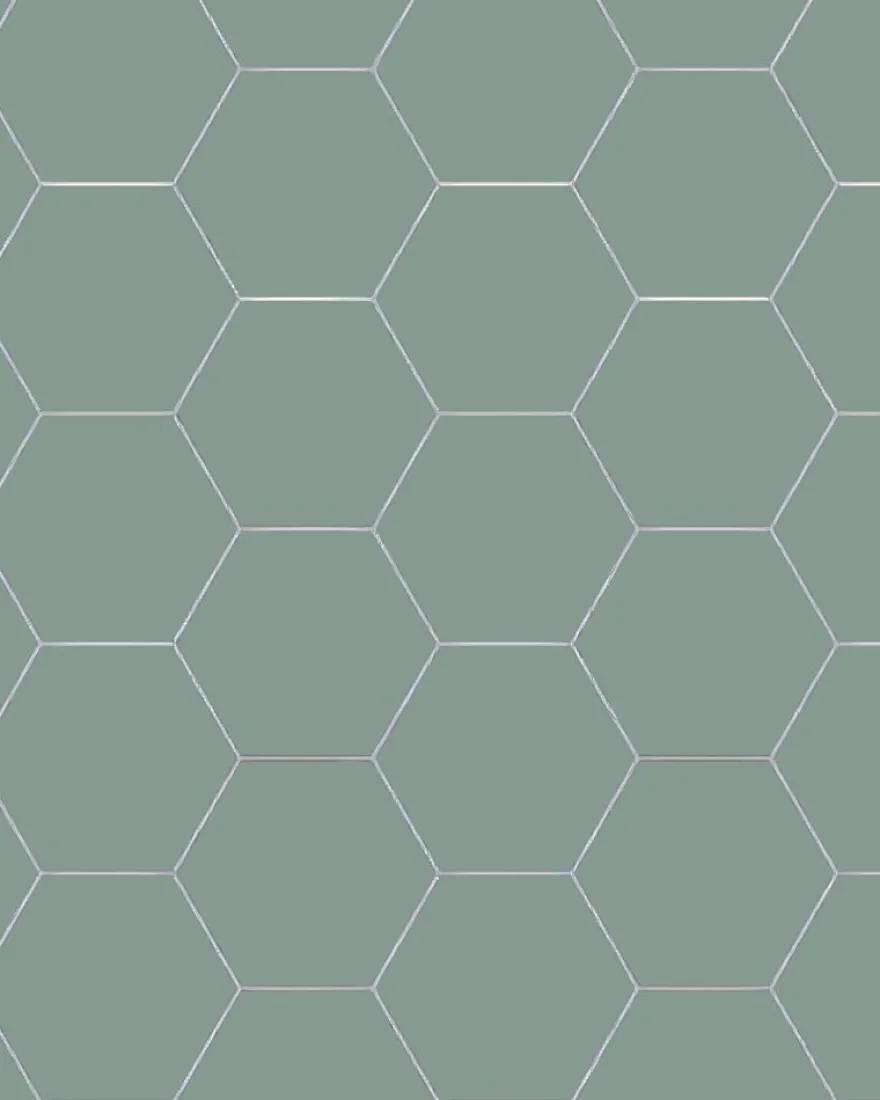 Klinker - Hexagon 15 x 15 cm grön