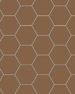 Klinker - Hexagon 15 x 15 cm havana